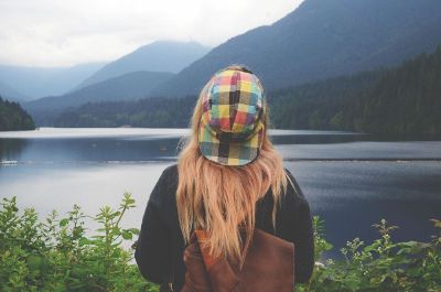 girl in front of a lake