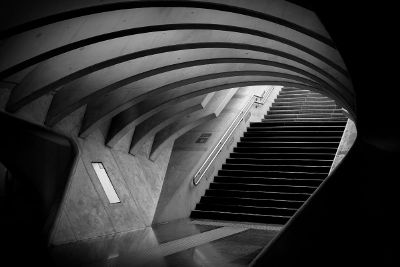 stairs to and from underground passageway