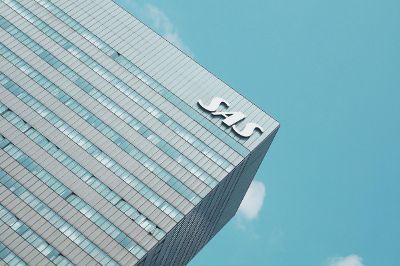 glass building against the sky