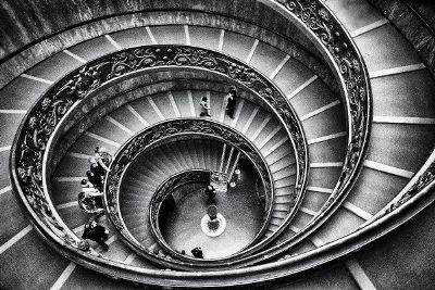 spiral staircase from above