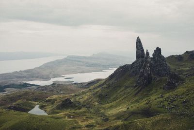 cloudy mountain view