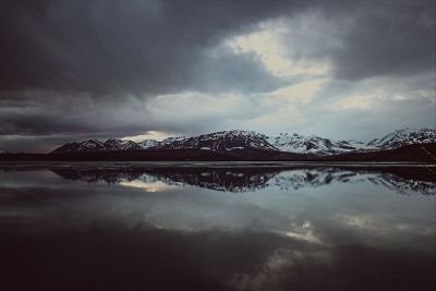 montain and ocean landscape