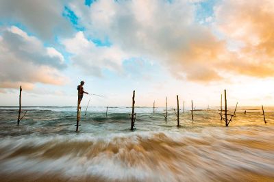 fishing in a sea