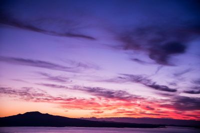 coastline at sunset