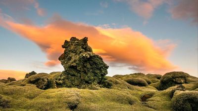 orange clouds