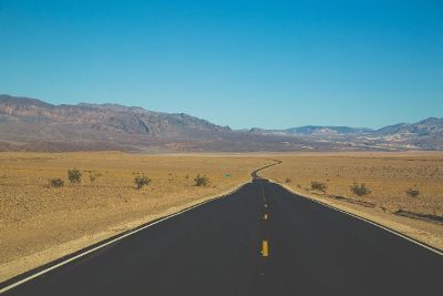 road through desert