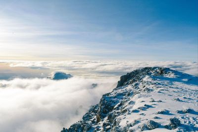 winter mountains with clear sky