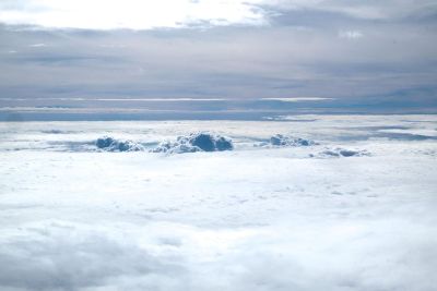 high above the clouds