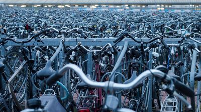 bikes on bike racks