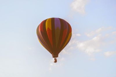 colorful hot air balloon in sky