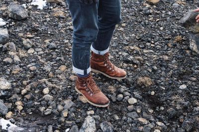 standing on rocks