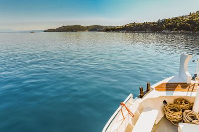 white boat