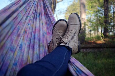 man on hammock