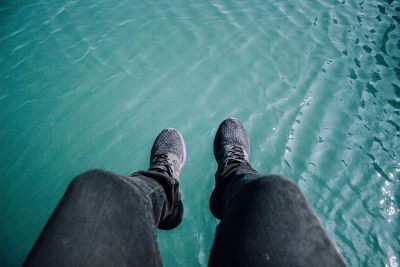 sitting over a river