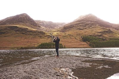 photographing mountains