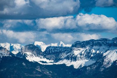 mountains in the horizon