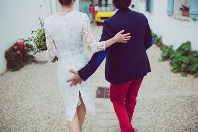 young couple on the street