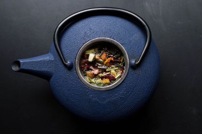 soup in a kettle