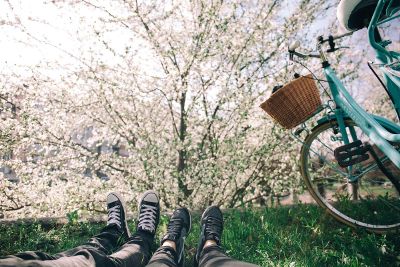 couple in grass