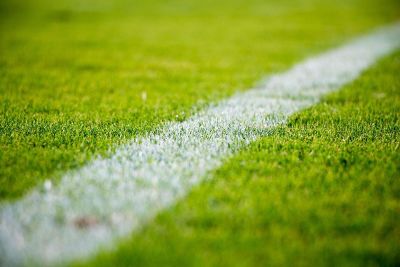 white strip on grass