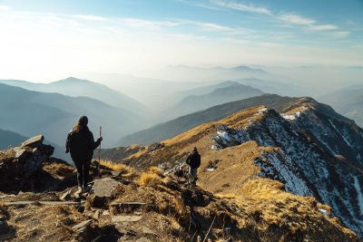 hiking on the ridge