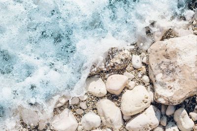 water at beach