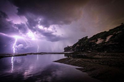 lightning in the distance