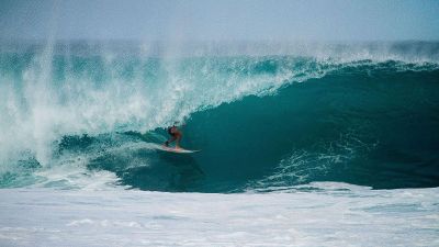 surfing in the ocean