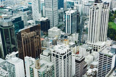 skyscrapers in a big city