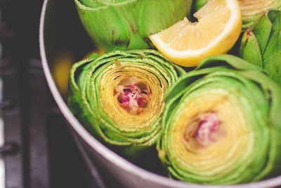 artichokes and lemon