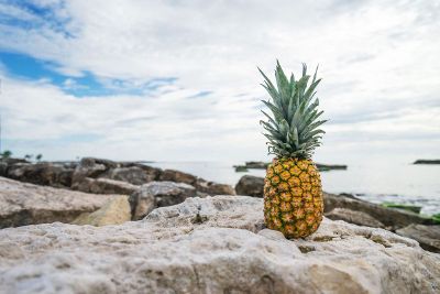 pineapple on the beach