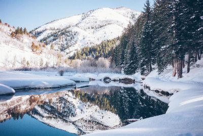 mountain with snow