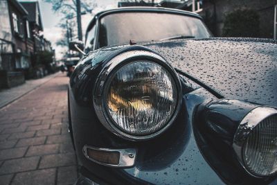 car parked on road