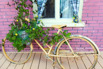 upcycled bike art