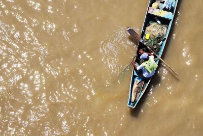 canoe in the water