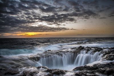 waterfall in the ocean