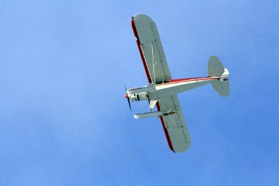 white plane in sky