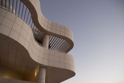 curvy building with balcony