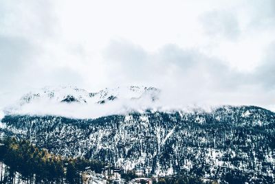 clouds on a mountain side