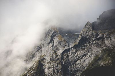 smoke on mountains