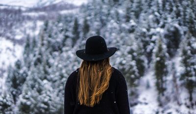 woman looking at scenery