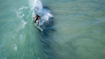 person surfing in the ocean