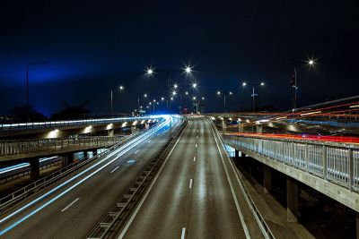 night time highway