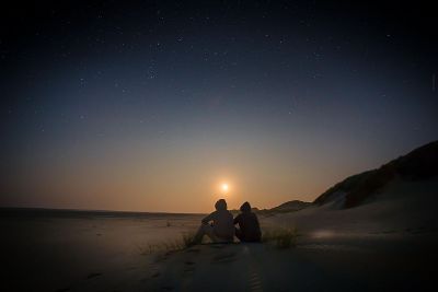 two people on a beach