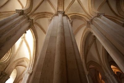 columns and arched ceiling