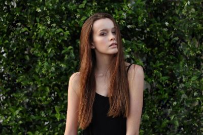 young woman with long brown hair