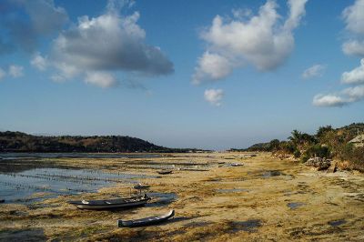 river with less water