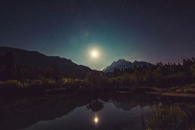 sunset in mountains