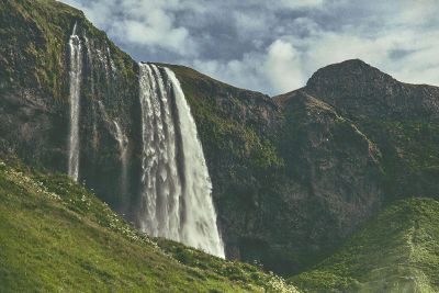 waterfall in hills