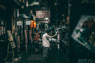 alley in asian city